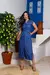 Vestido Luiza Longuete Chambray com Manga Curta e Fechamento em Botão | Thays Balla