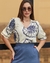 Blusa Astrom com Mangas 3/4 e Decote V | Thays Balla - comprar online