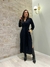 Vestido Altey Chemisie Manga Longa com Botões Frontais e Fenda Lateral Detalhe em Cinto | Thays Balla
