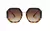 Óculos de sol feminino quadrado vintage com proteção UV400. Estilo clássico e retrô, lentes de acrílico 54mm x 61mm e armação de resina. Perfeito para o dia a dia ou ao ar livre, eleve seu visual com sofisticação e conforto. Adquira já o seu! Hoje com FRE