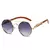 Óculos de sol gradiente redondo em metal, com frete grátis. Óculos de sol masculino e feminino com estilo, unindo lentes gradiente a um design redondo elegante em metal sofisticado.