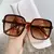 Óculos de sol máscara vintage, com frete grátis. Óculos de sol feminino oversize com gradiente e estilo, unindo um design vintage marcante a um visual sofisticado e nostálgico.