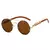 Óculos de sol gradiente redondo em metal, com frete grátis. Óculos de sol masculino e feminino com estilo, unindo lentes gradiente a um design redondo elegante em metal sofisticado.