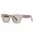 Óculos de sol feminino gradiente quadrado vintage com proteção UV400. Estilo retrô e moderno, lentes de resina 47mm x 36mm e armação de policarbonato. Perfeito para praia, compras ou passeios, unindo moda e cuidado com os olhos. Hoje com FRETE GRÄTIS!
