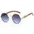 Óculos de sol gradiente redondo em metal, com frete grátis. Óculos de sol masculino e feminino com estilo, unindo lentes gradiente a um design redondo elegante em metal sofisticado.