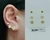 BRINCO TRIO TREVO ZIRCONIA