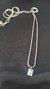 COLAR PINGENTE RETANGULAR ZIRCONIA