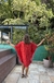 Kaftan estampada vermelha - Maria Rachel Lingerie