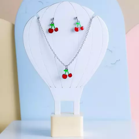Conjunto de aço inox INFANTIL Cereja