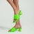 Sandália Mule Puff de Couro e Nylon Verde - comprar online