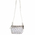 Bolsa Tramas de Couro Off White e Light Purple P - Dlstore