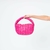 Bolsa de Couro Puff Hobo G Magenta - comprar online