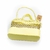 Bolsa Tramas de Couro Elfin Yellow e Off White G - Dlstore