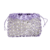 Bolsa Tramas Pearl de Couro Light Purple M