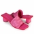 Sandália Mule Puff de Couro e Nylon Neon Pink - loja online