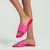 Sandália Flat de Couro Puff Nylon Neon Pink - comprar online