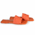 Sandália Flat de Couro Puff Nylon Laranja - Dlstore