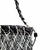 Bolsa Tramas de Couro Preto e Off White M - Dlstore