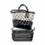 Bolsa Tramas de Couro Preto e Off White G - loja online