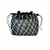 Bolsa Tramas de Couro Preto e Off White M - comprar online