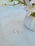 Aros pelotas blancas plata