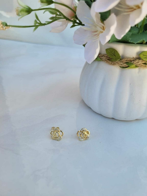 Aros flor con circones