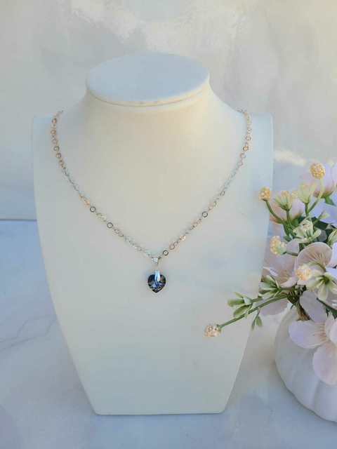 Collar colgante corazon hecho en cristal swaroski