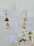 Aros corazones colgante bañados en oro