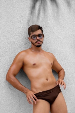 Sunga basic marrom na internet