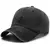 Gorra Negra Vintage Desgastada con Cierre de Hebilla Ajustable