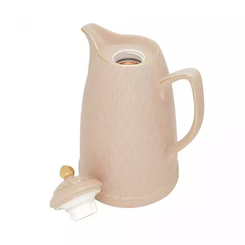 Garrafa Térmica de Porcelana Renda Rosa