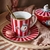 Caneca Grande Medallion Stripes Rosa/Vermelho Love Birds Pip Studio - comprar online
