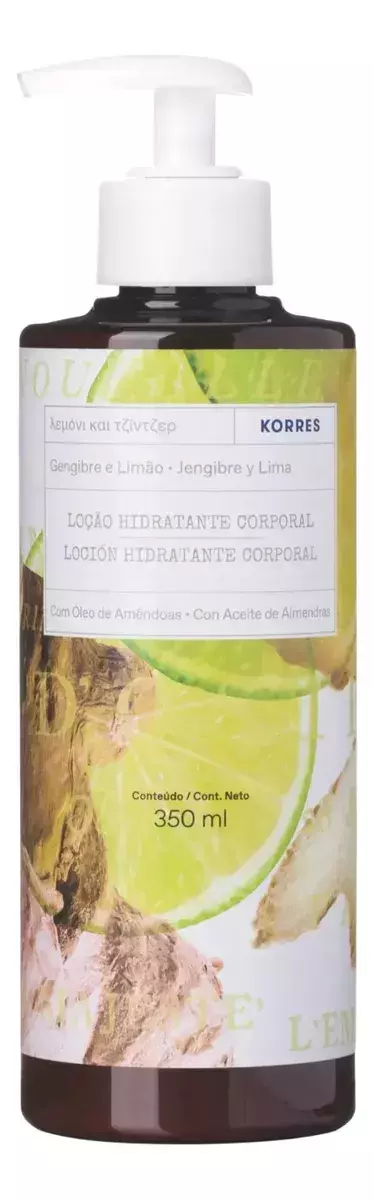 LOÇÃO HIDRATANTE KORRES GENGIBRE E LIMÃO