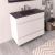Vanitory de pie dos puertas y un cajon mas mesada de vidrio - comprar online
