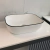 Bacha de apoyo de porcelana rectangular blanca borde negro - comprar online