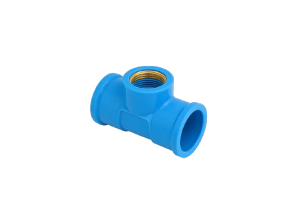 Tê Azul Soldável com Bucha de Latão 25mm x 3/4' Krona