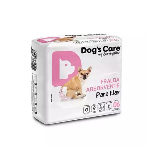 FRALDA HIGIÊNICA DESCARTÁVEL FEMEA G 6UN DOG'S CARE - comprar online