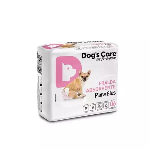 FRALDA HIGIÊNICA DESCARTÁVEL FEMEA P 6UN DOG'S CARE - comprar online