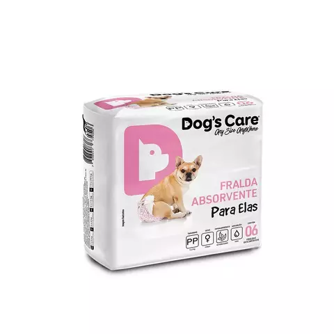 FRALDA HIGIÊNICA DESCARTAVEL FEMEA PP 6UN DOG'S CARE - comprar online