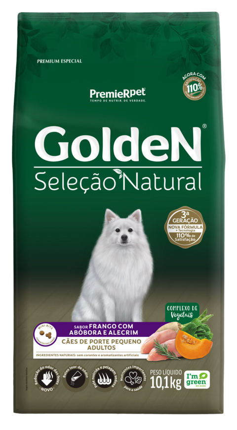GOLDEN SELEÇÃO NATURAL CAES ADULTOS MINI BITS ABOBORA 10,1 KG - comprar online