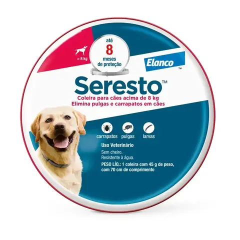 COLEIRA SERESTO GRANDE CAES - ACIMA DE 8KG - ELANCO