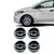 EMBLEMA CALOTA GM PRETO/CROMADO 48MM SPORT INOX CAL55 (JOGO 4 PECAS)
