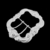 Rectangular floral buckle