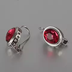 Brincos de cristal de pedra vermelha para mulheres, senhora, noivo de meninas, c - comprar online
