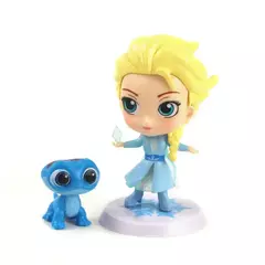 Imagem do 4 pçs/set congelado 2 q versão princesa elsa anna olaf fogo lagarto pvc modelo