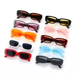 Óculos de sol retrô pequeno retângulo para mulheres, óculos de sol, proteção UV400, óculos, verão, viagens, praia, moda, óculos - loja online