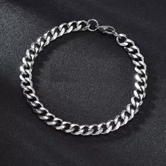Pulseira de aço inoxidável polido para mulheres de ouro cor preta punk casual - comprar online