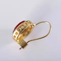 Brincos de cristal de pedra vermelha para mulheres, senhora, noivo de meninas, c - comprar online