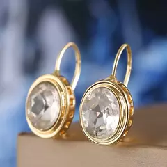Brincos de cristal de pedra vermelha para mulheres, senhora, noivo de meninas, c - loja online