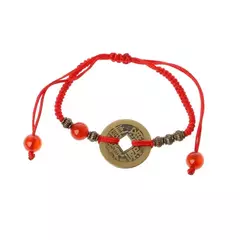 Pulseiras kabbalah de moeda antiga, corda vermelha de feng shui e/chamadas, para - comprar online